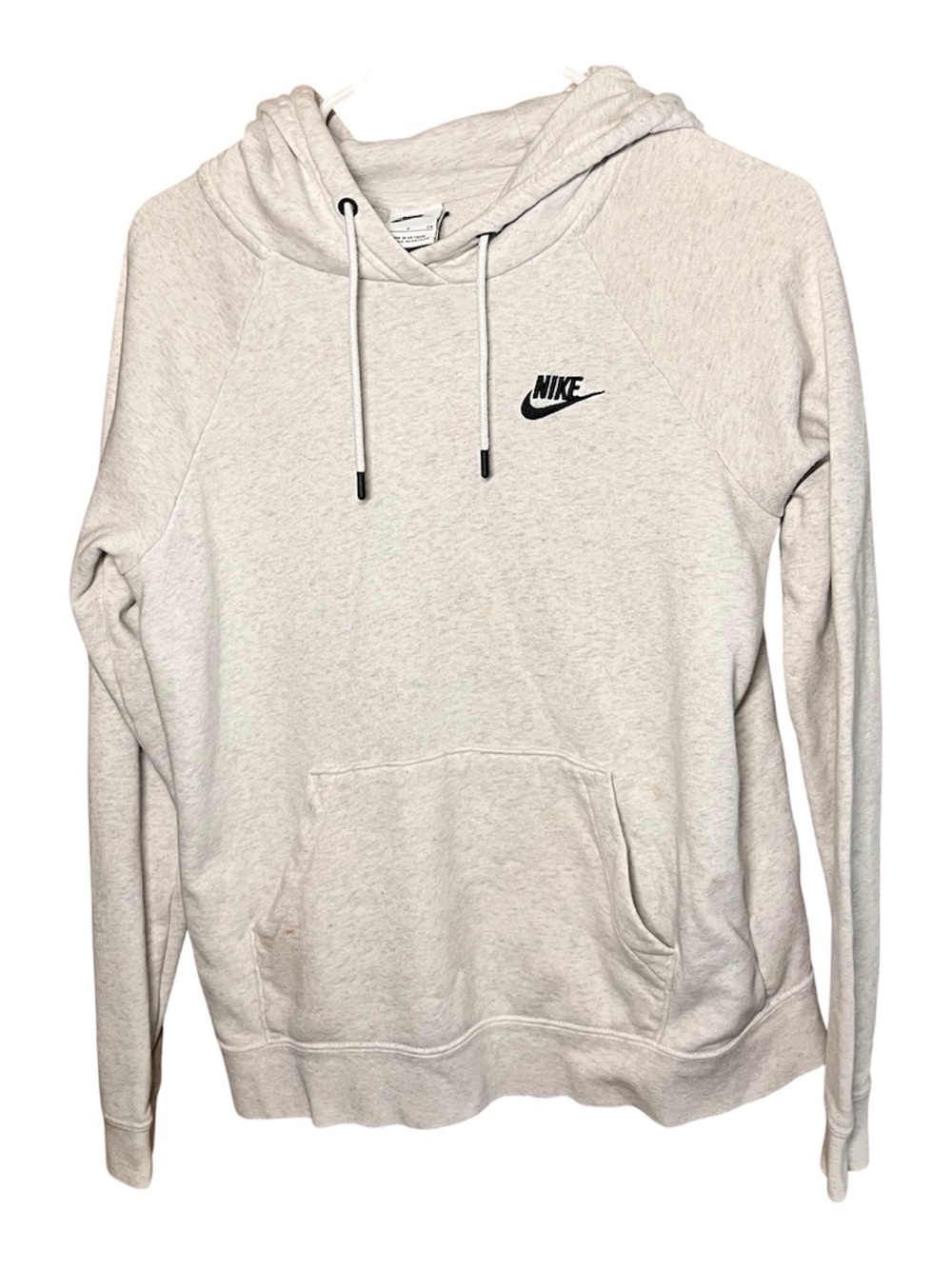 Nike Light Gray Pullover Hoodie with Black Swoosh
